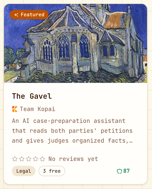 A single marketplace agent card